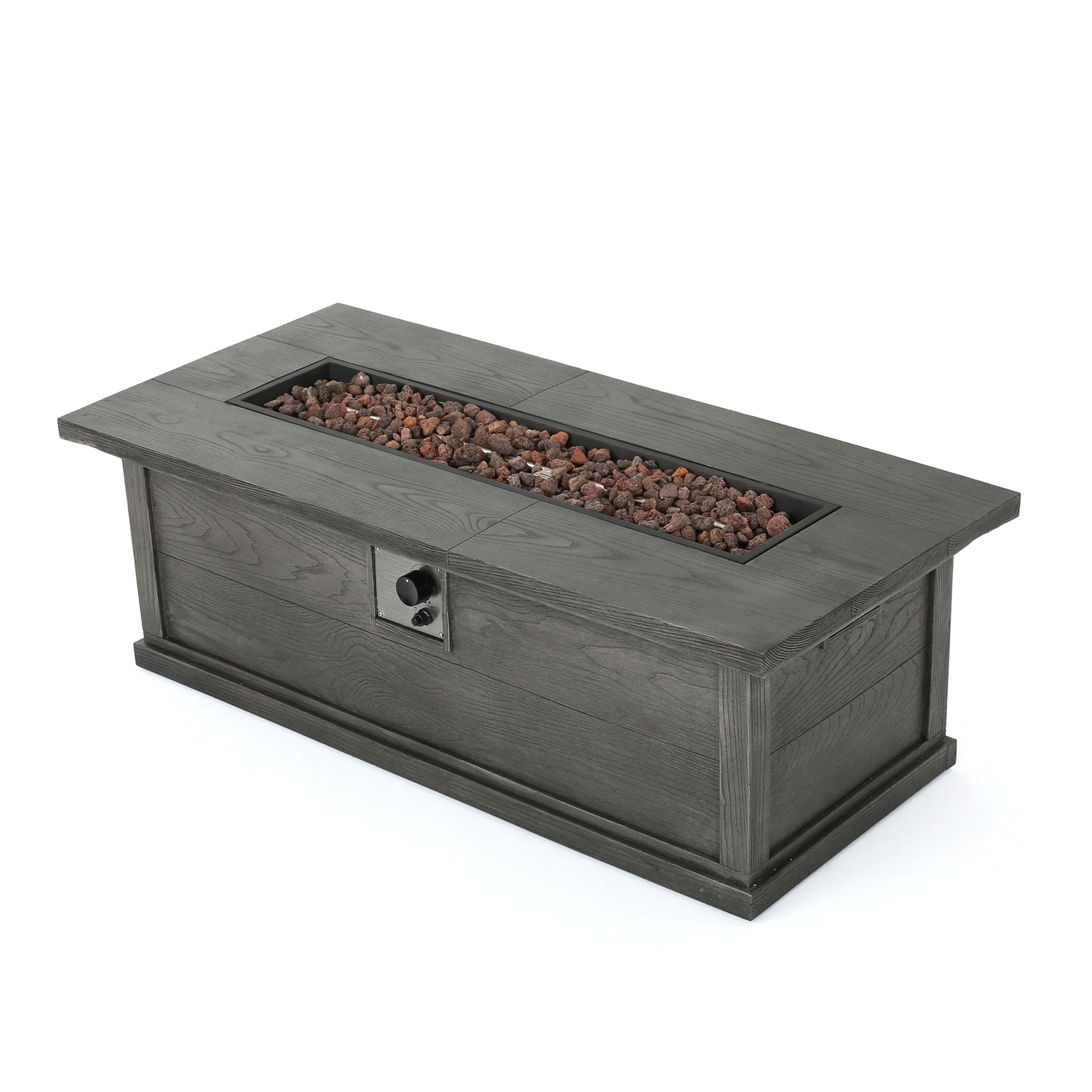 LuneluX_Home – Outdoor LuxeFire Table (Grey Finish, 50K Flame) - enhanced image 1