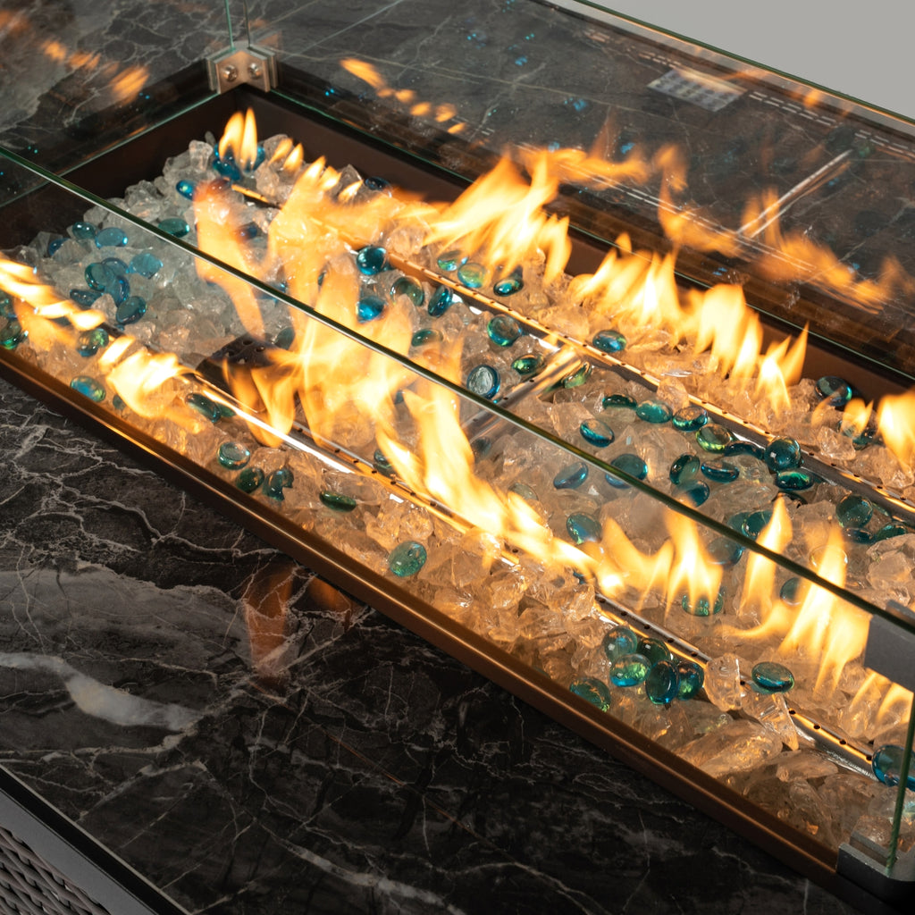 LuneluX_Home – Outdoor Propane Fire Table (44", Espresso) - enhanced image 1