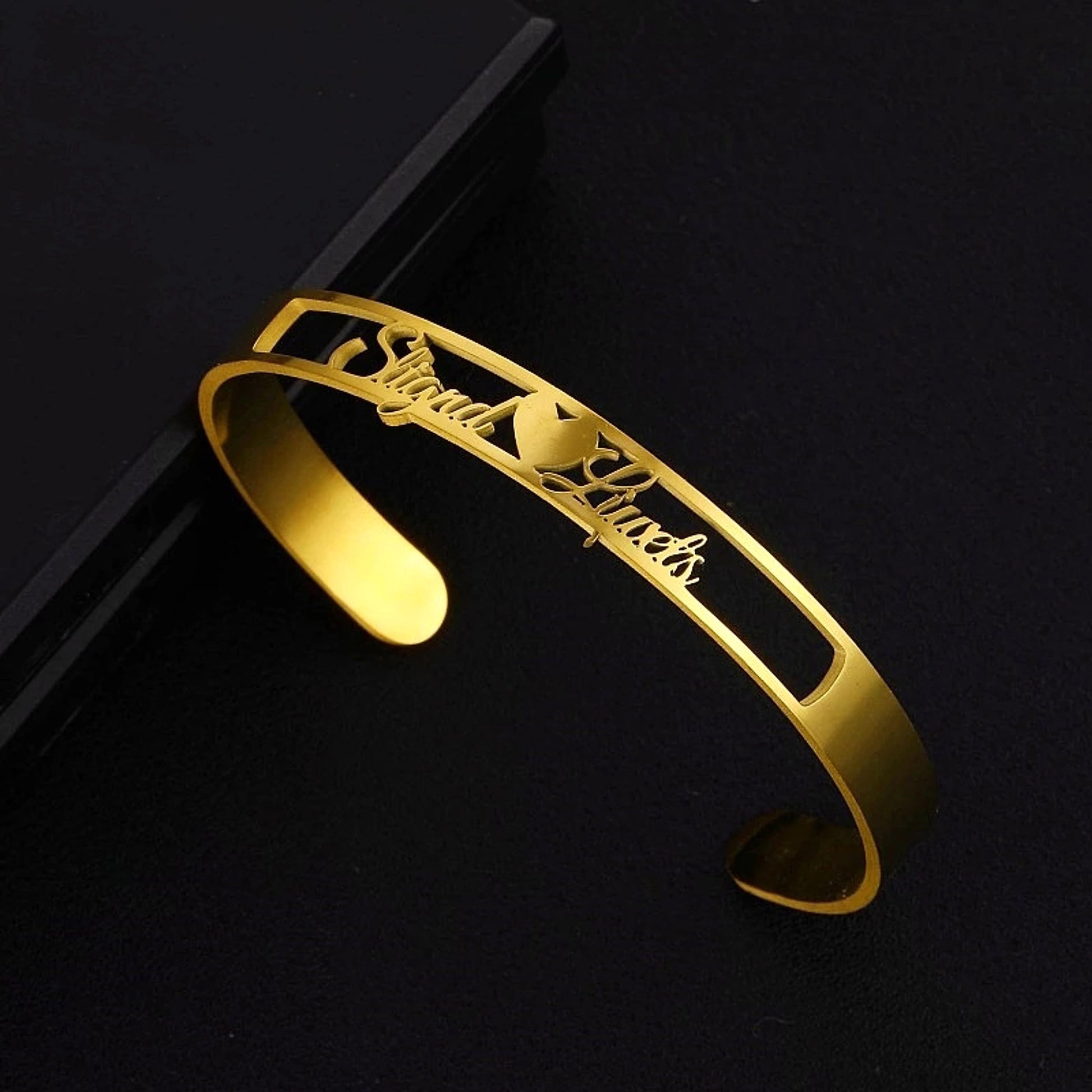 LuxeJewels™ – Custom Name Cuff Bracelet (Stainless Steel) - enhanced image 1