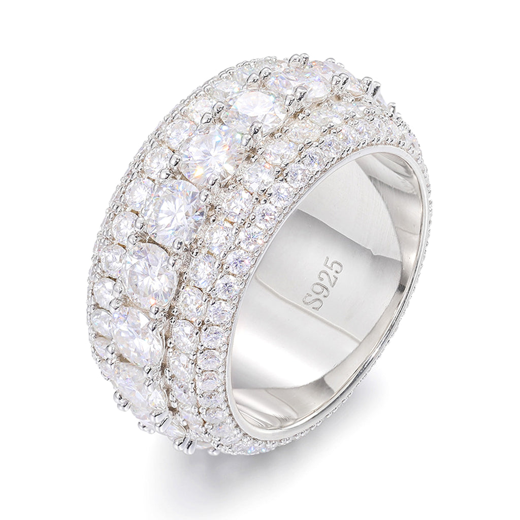 LuxeJewels™ - S925 Sterling Silver Mosonite Ring - enhanced image 1