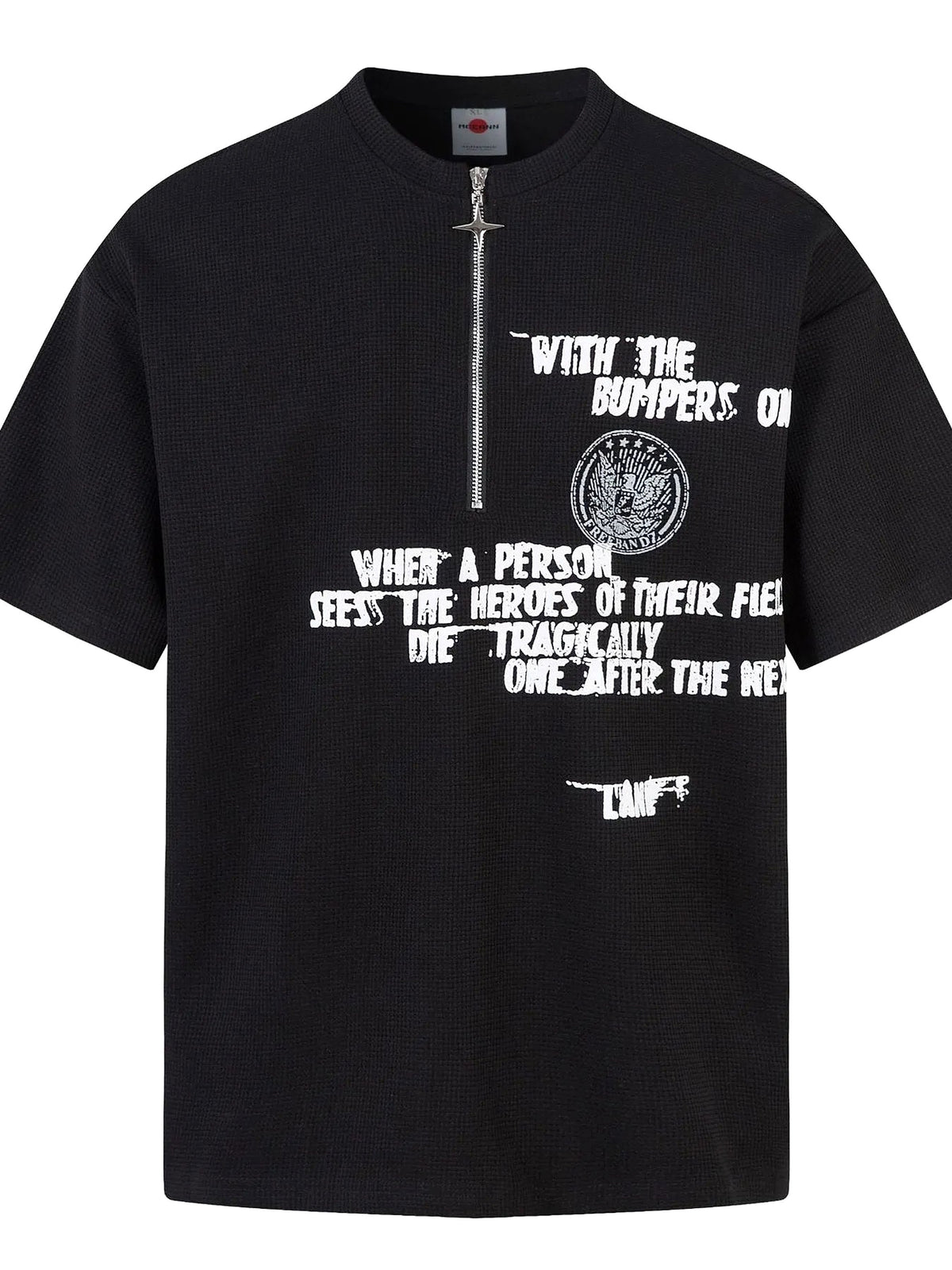 Men's Half Zip Short Sleeve T-Shirt - enhanced image 1