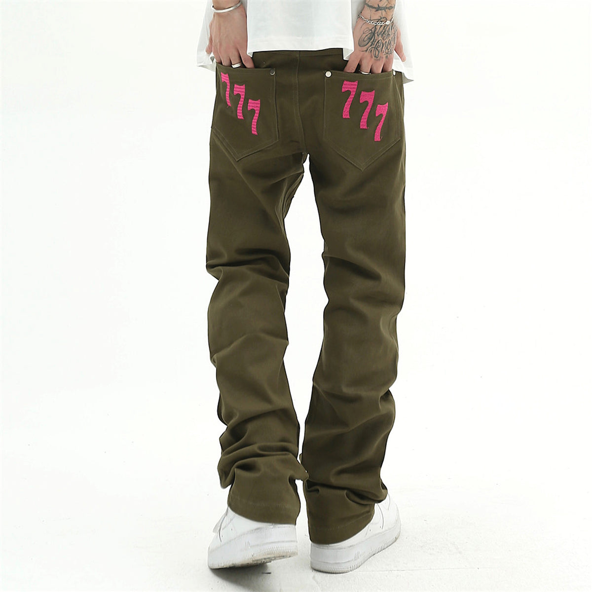 UrbanEdge™ – Embroidered Streetwear Jeans for Men (Handfinished) - enhanced image 1