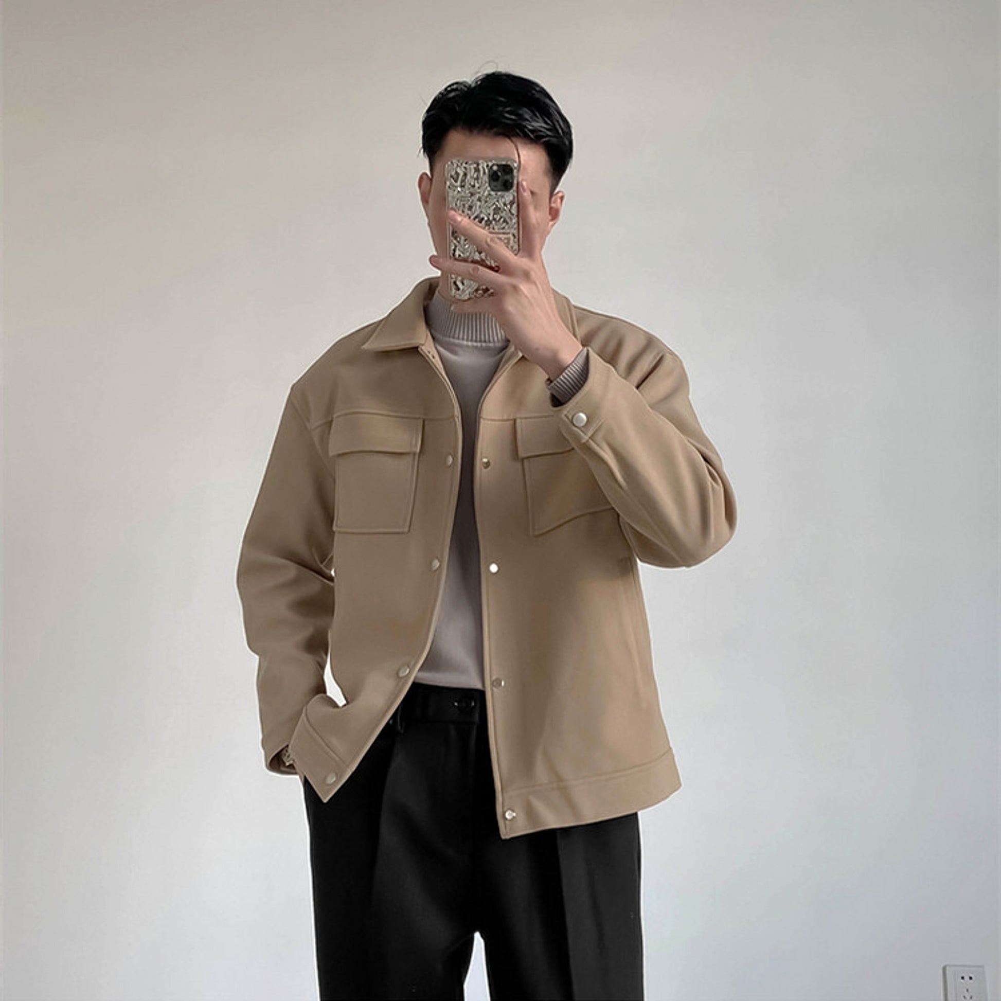 Men's Thick Loose Casual Short Jacket - enhanced image 1