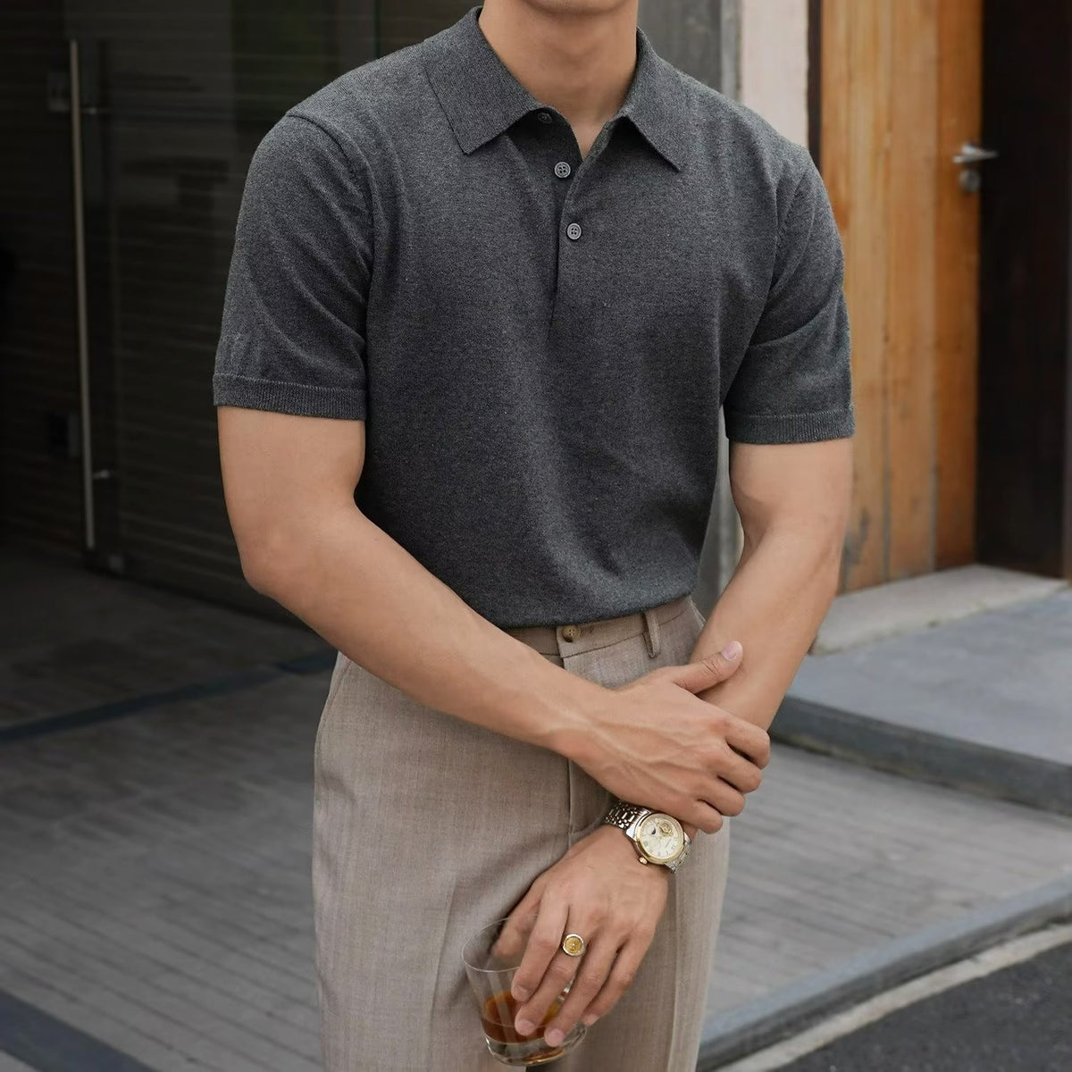 Modern Essential Men's Polo Shirt - enhanced image 1