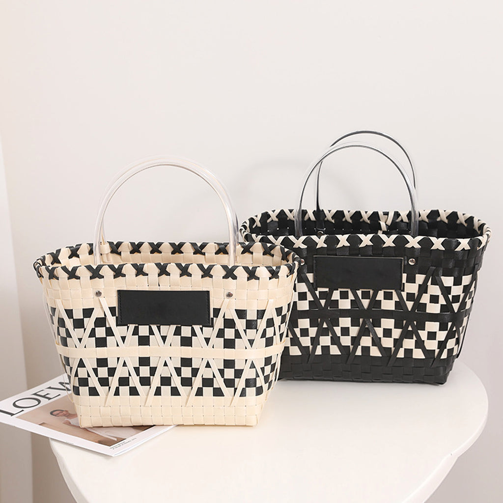 PandaWeave™ Handbag – Natural Chic Basket Edition - enhanced image 1