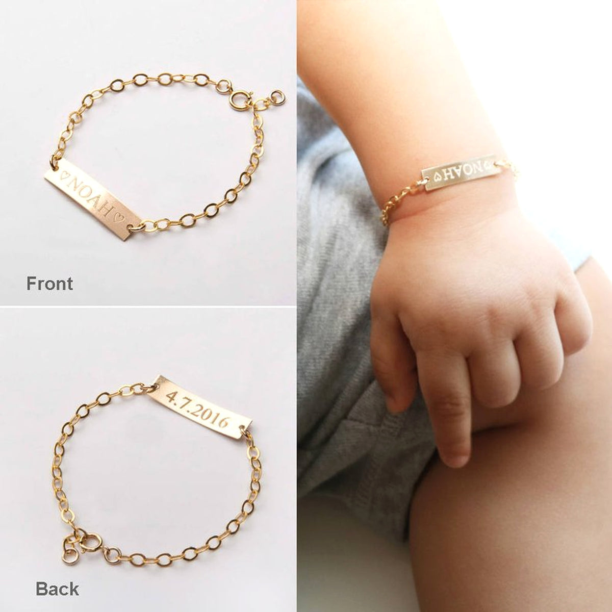 Personalized Children's Lettering Bracelet – Adjustable & Customizable Gift - enhanced image 1