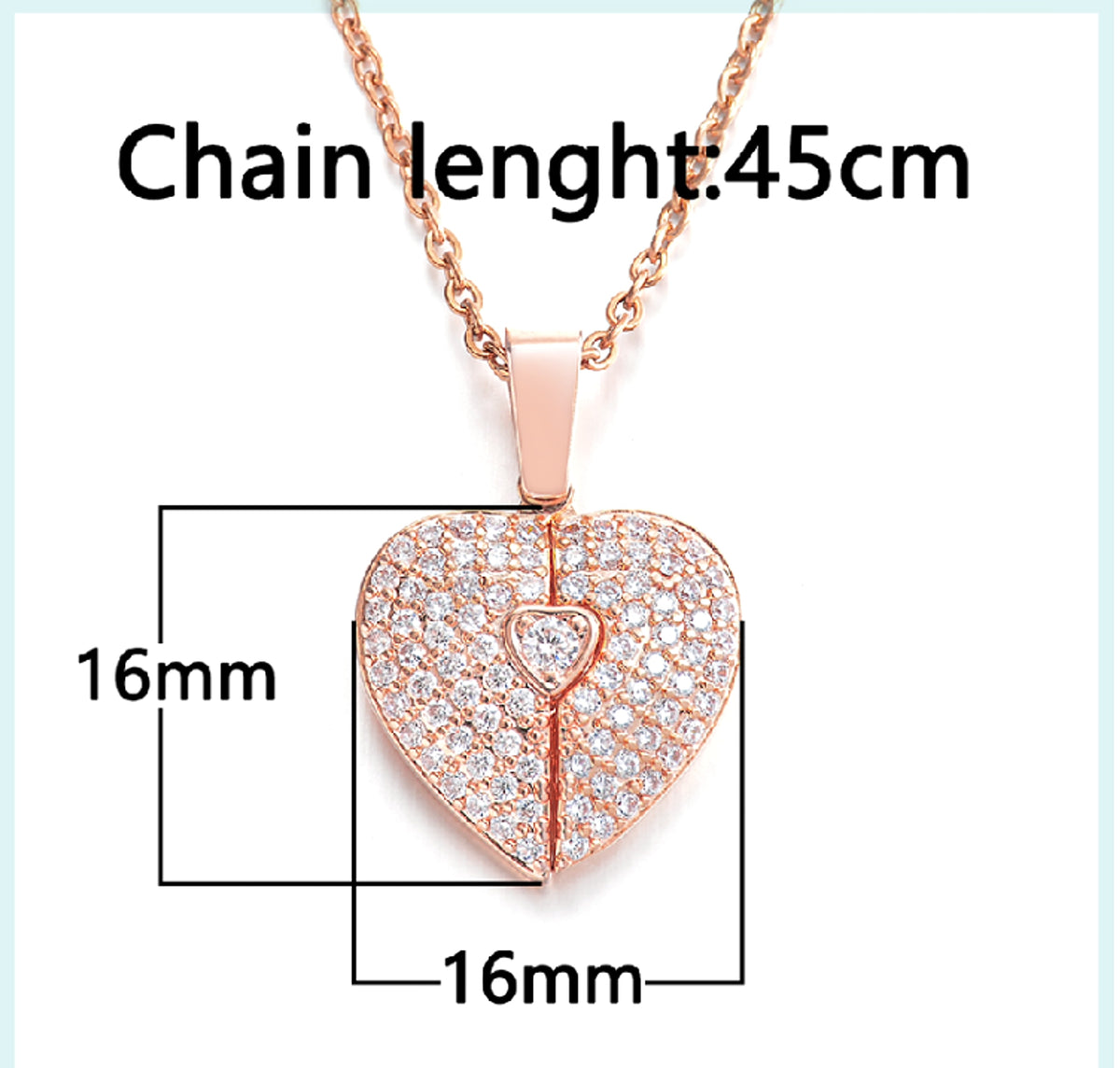 Personalized Women Chain Necklace Custom Engraved Heart Name - enhanced image 1