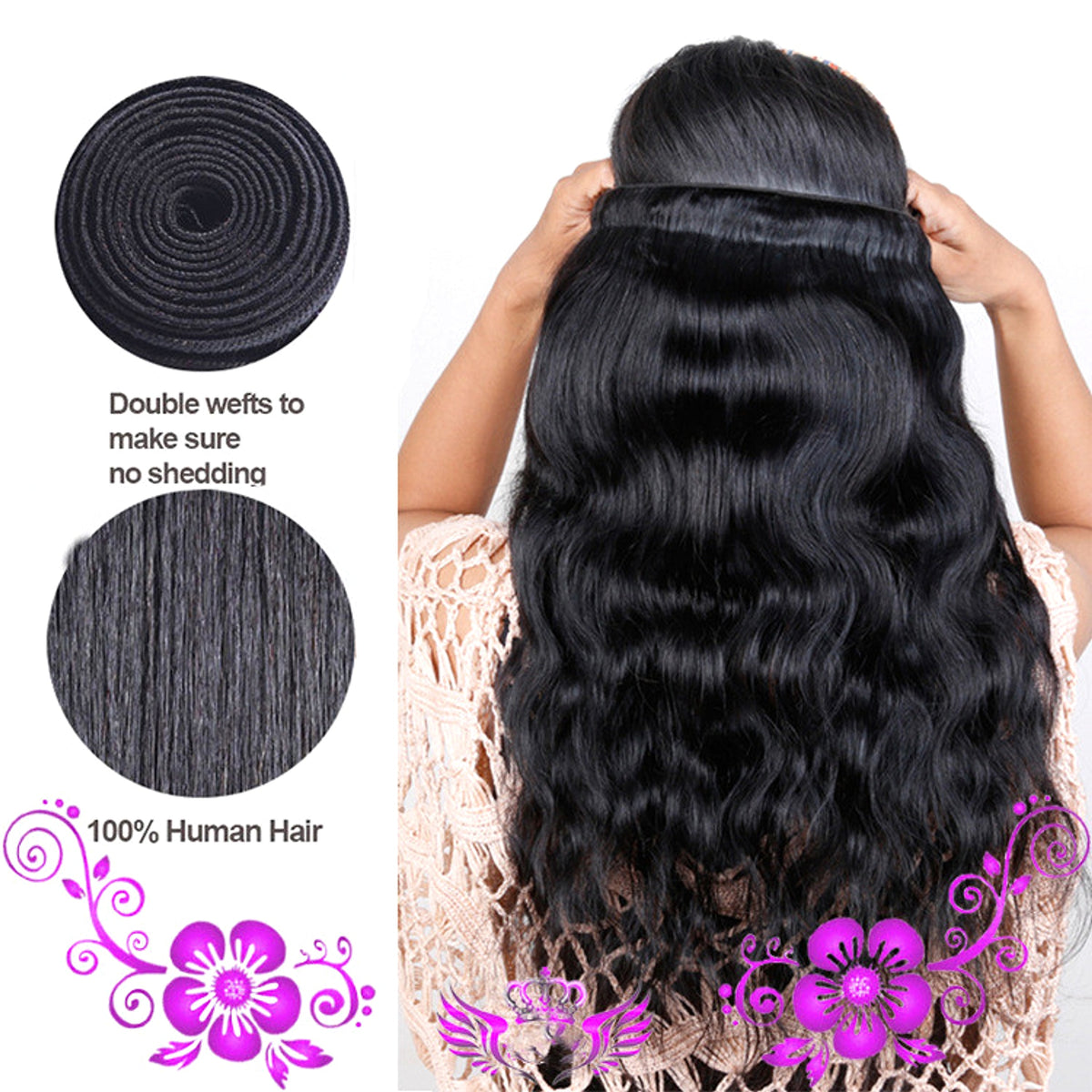 Peruvian virgin hair body wave Peru real human hair hair hair - enhanced image 1