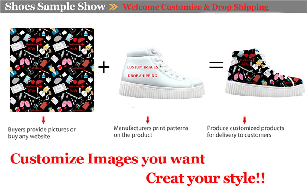 PrintKicks™ – Custom High-Top Platform Sneakers (Women) - enhanced image 1