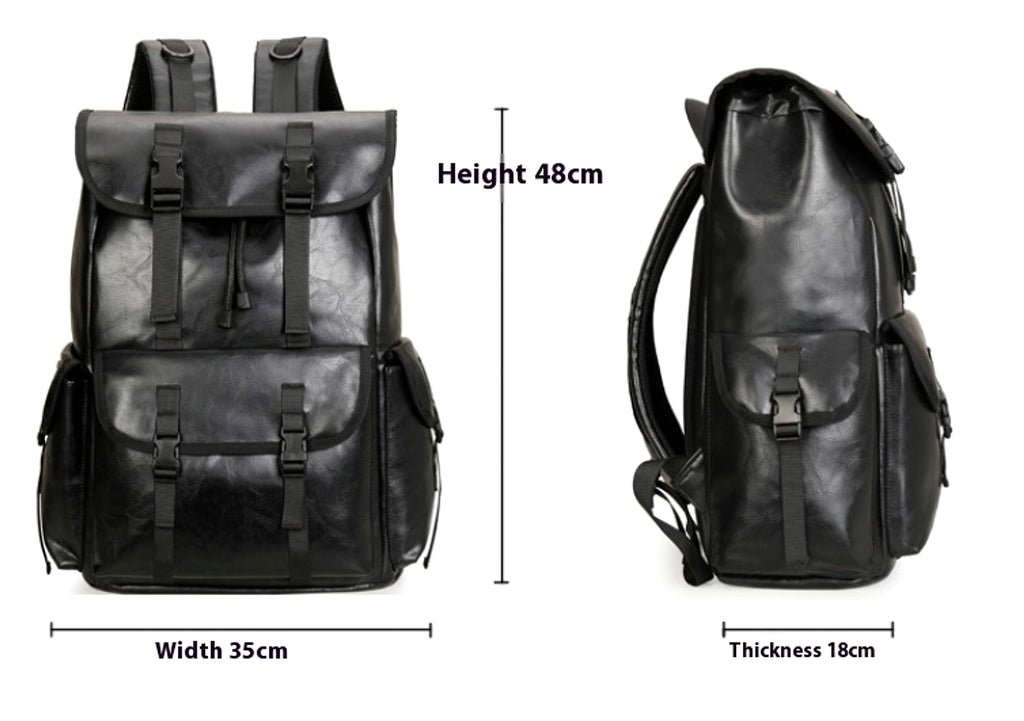 ALLFASHION™ – RollTop UrbanEdge Backpack (PU Leather) - enhanced image 1