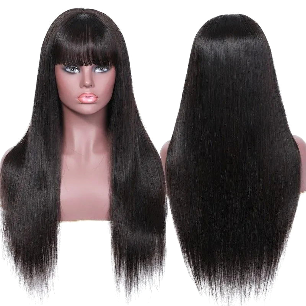 LuxeWave - Real hair wig headgear NOIR - enhanced image 1