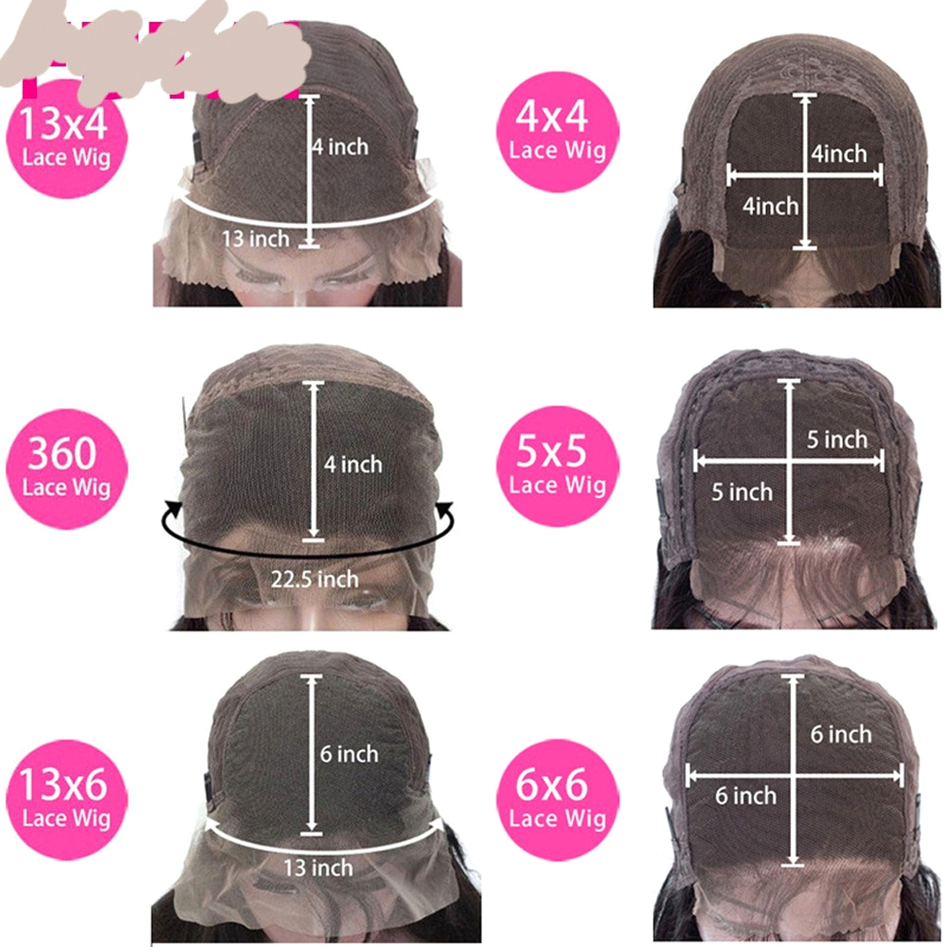 LuxeWave - Real Human Hair Lace Wig Set Straight Hair Black Medium Length - enhanced image 1