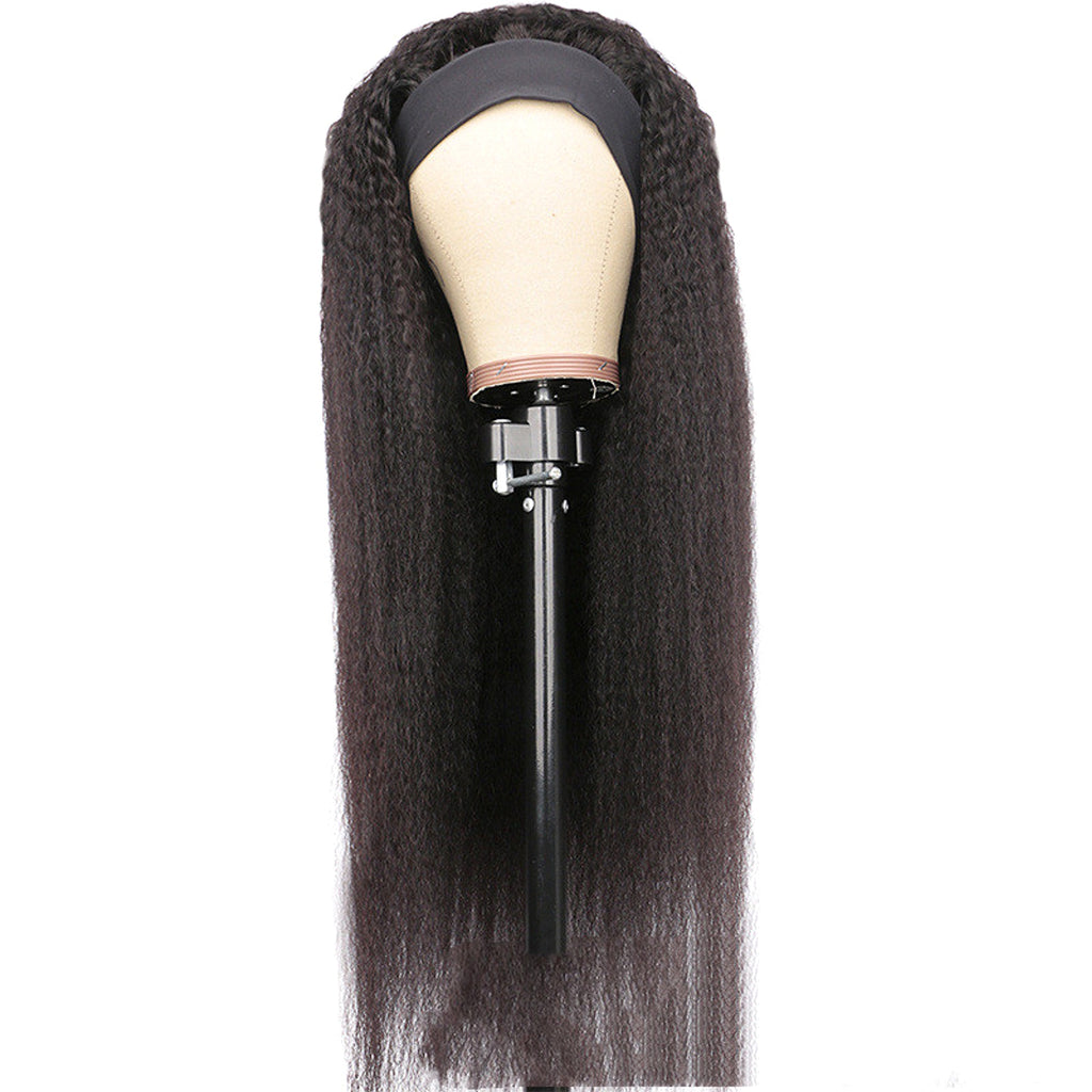 Real Strap Black Real Hair Ice Ribbon Headgear - enhanced image 1