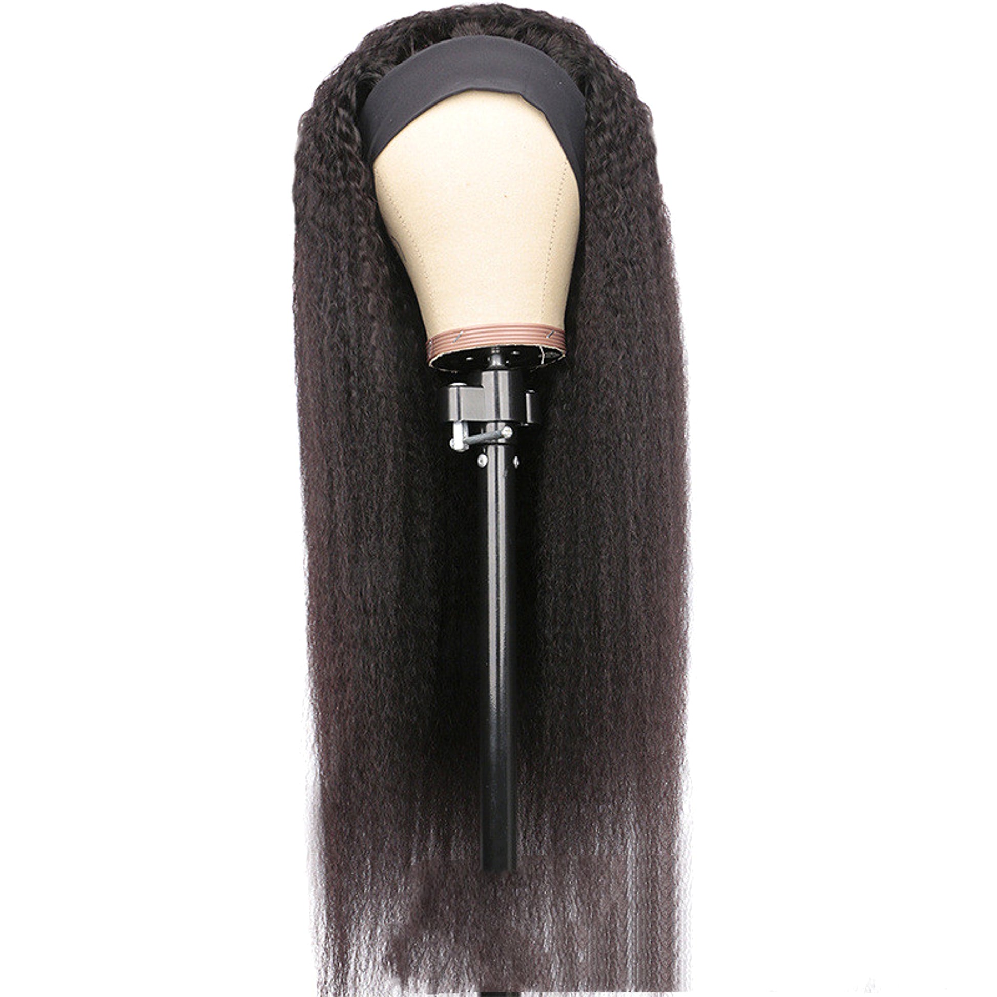 Real Strap Black Real Hair Ice Ribbon Headgear - enhanced image 1