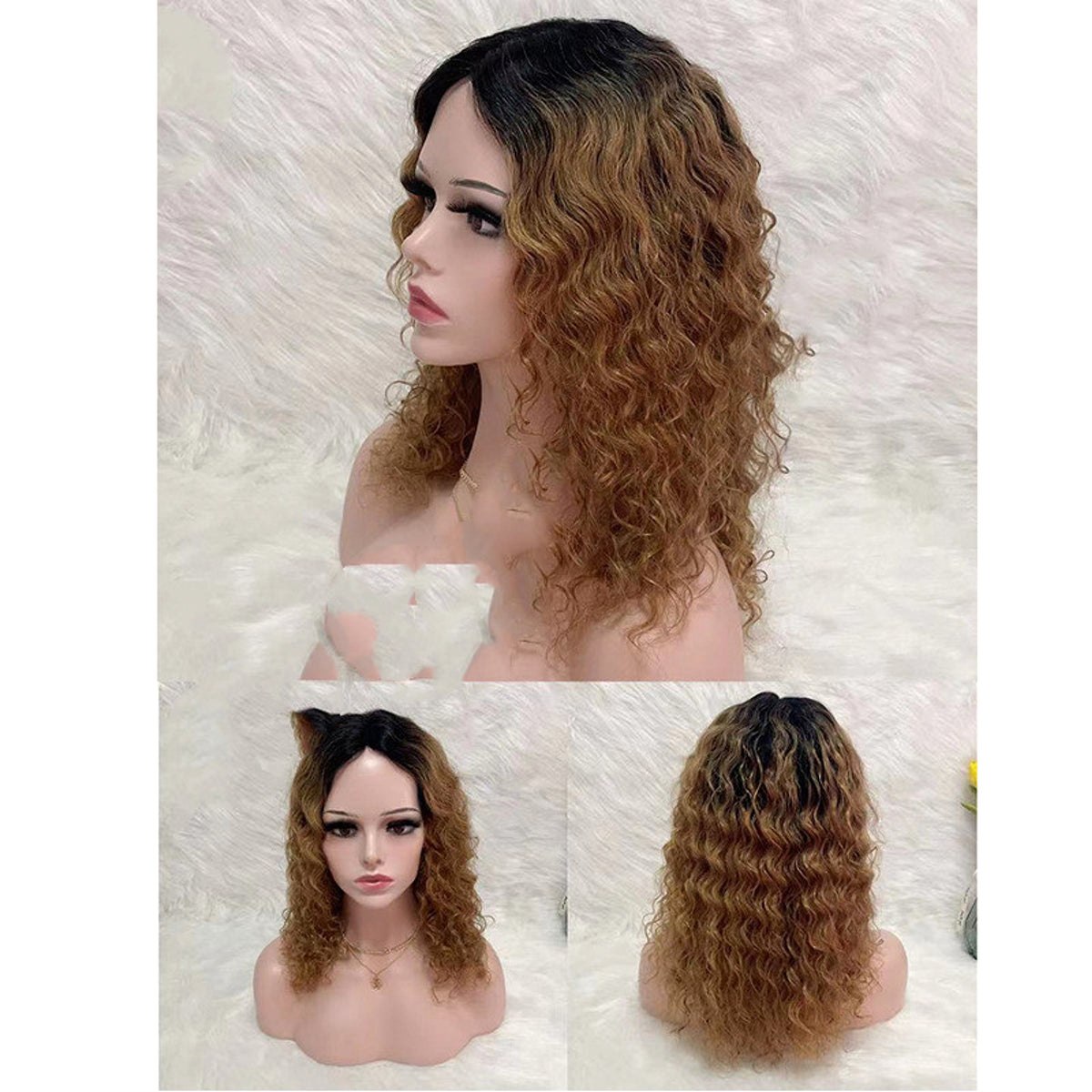 Reality Wig Real Hair Set Sewing Hand Knitted Real Hair - enhanced image 1