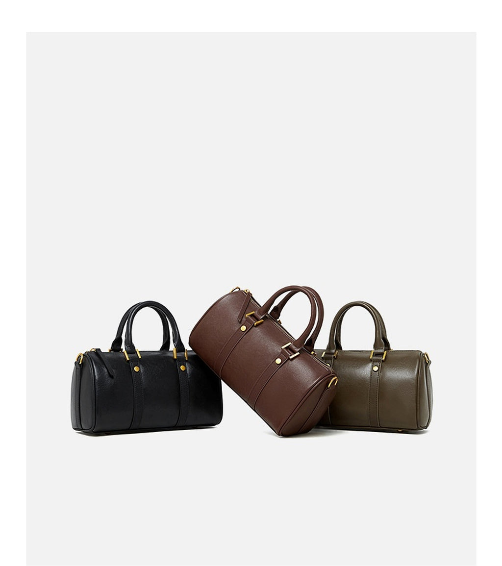 Retro Portable Cowhide Crossbody Bag – Vintage Style with Modern Convenience - enhanced image 1