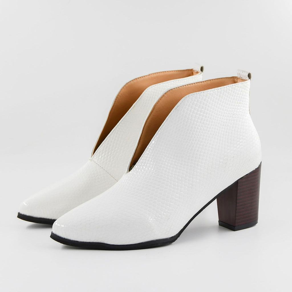 Retro Square Toe Casual Large Size Single Shoe Mid Heel - enhanced image 1