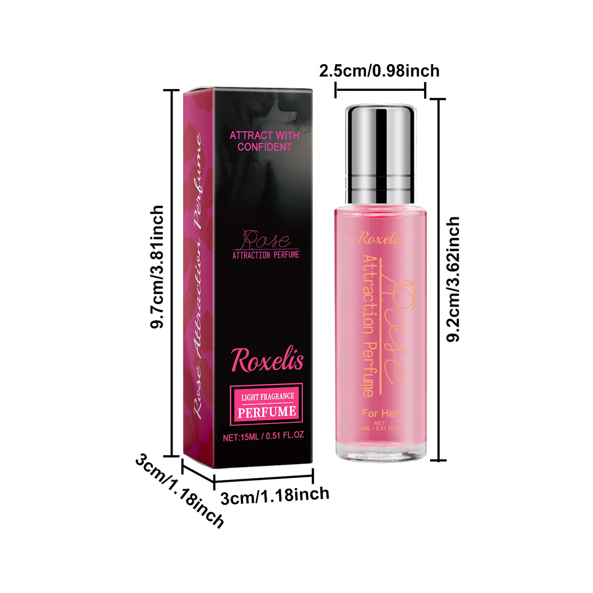 Roxelis™ Rose Perfume – Attraction Pink - enhanced image 1