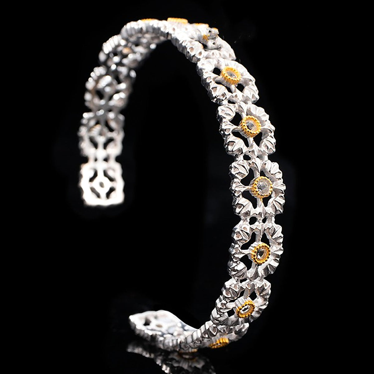 S925 Silver Natural Topaz Bracelet - enhanced image 1