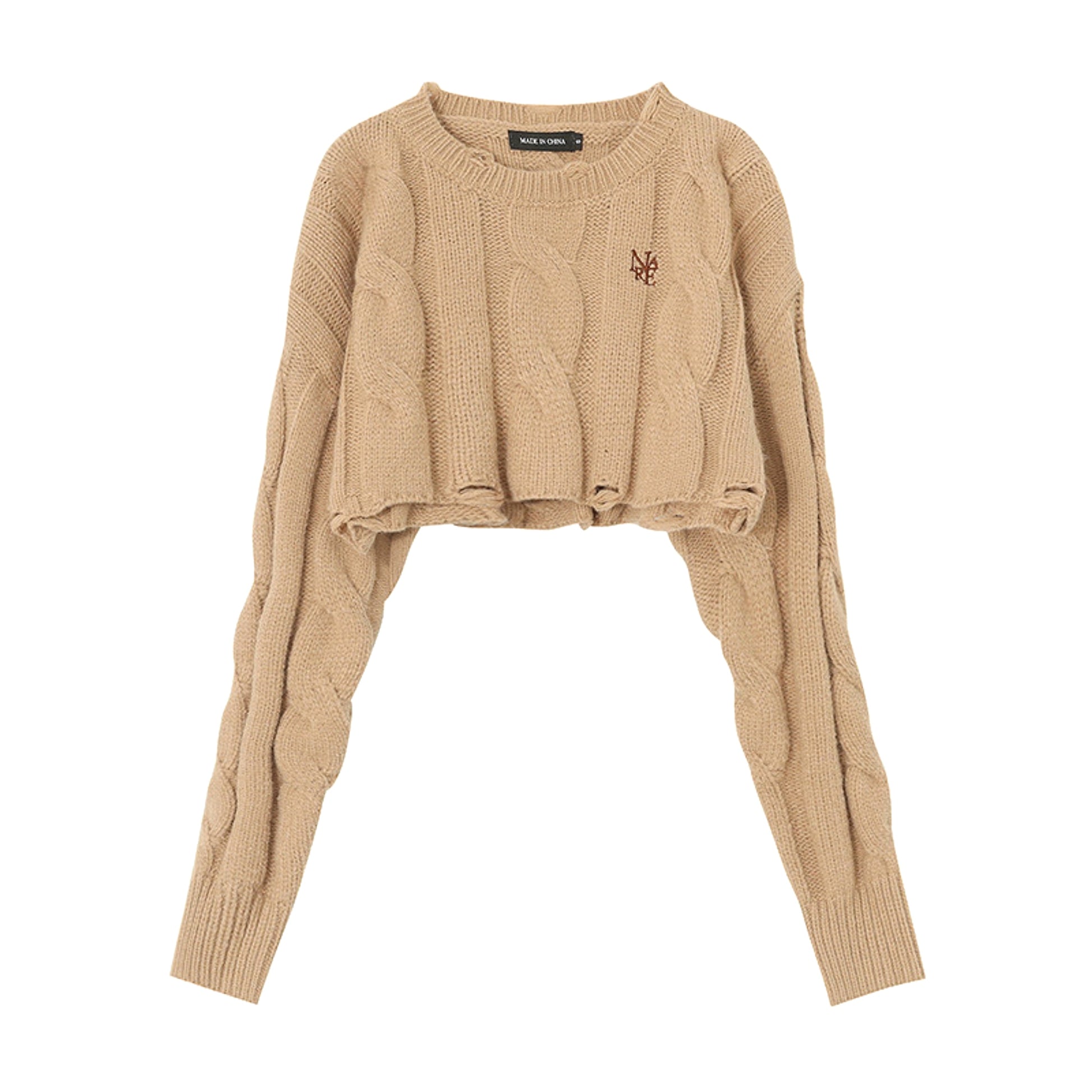 Short Long Sleeve Lazy Wind Pullover Knit Sweater Spice Girl Crew Neck Top Women - enhanced image 1