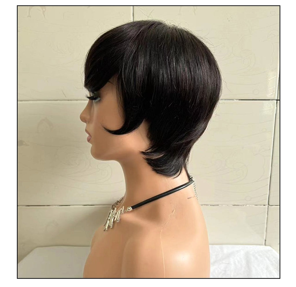 VelvetFlow Short Hair Rihanna Look - Real Human Hair - enhanced image 1