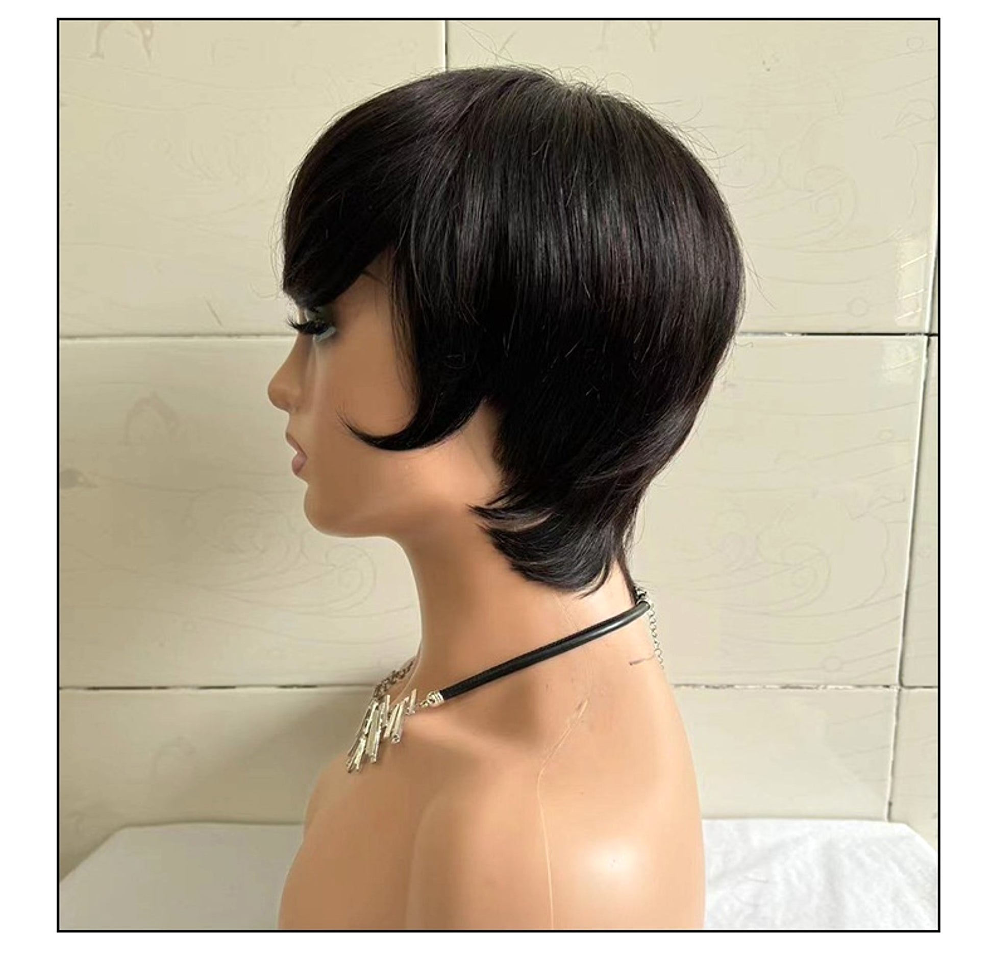 VelvetFlow Short Hair Rihanna Look - Real Human Hair - enhanced image 1