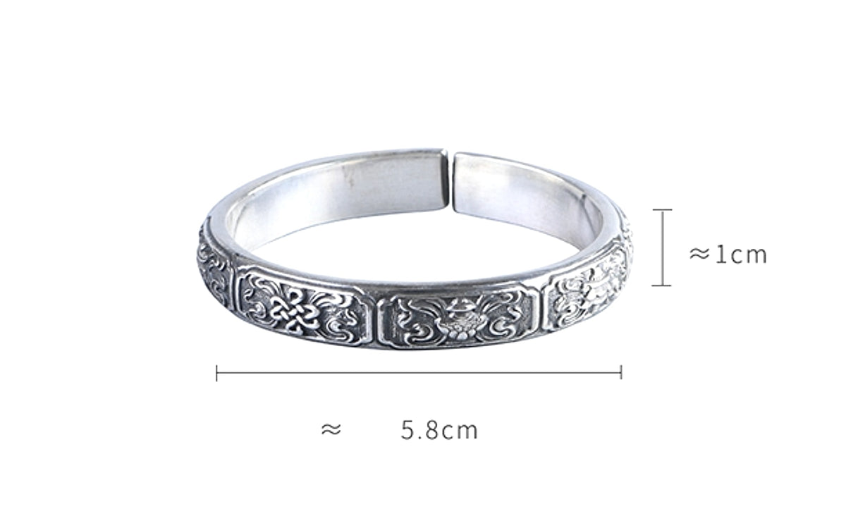 Siam Antique 999 Silver Bracelet Retro Female - enhanced image 1