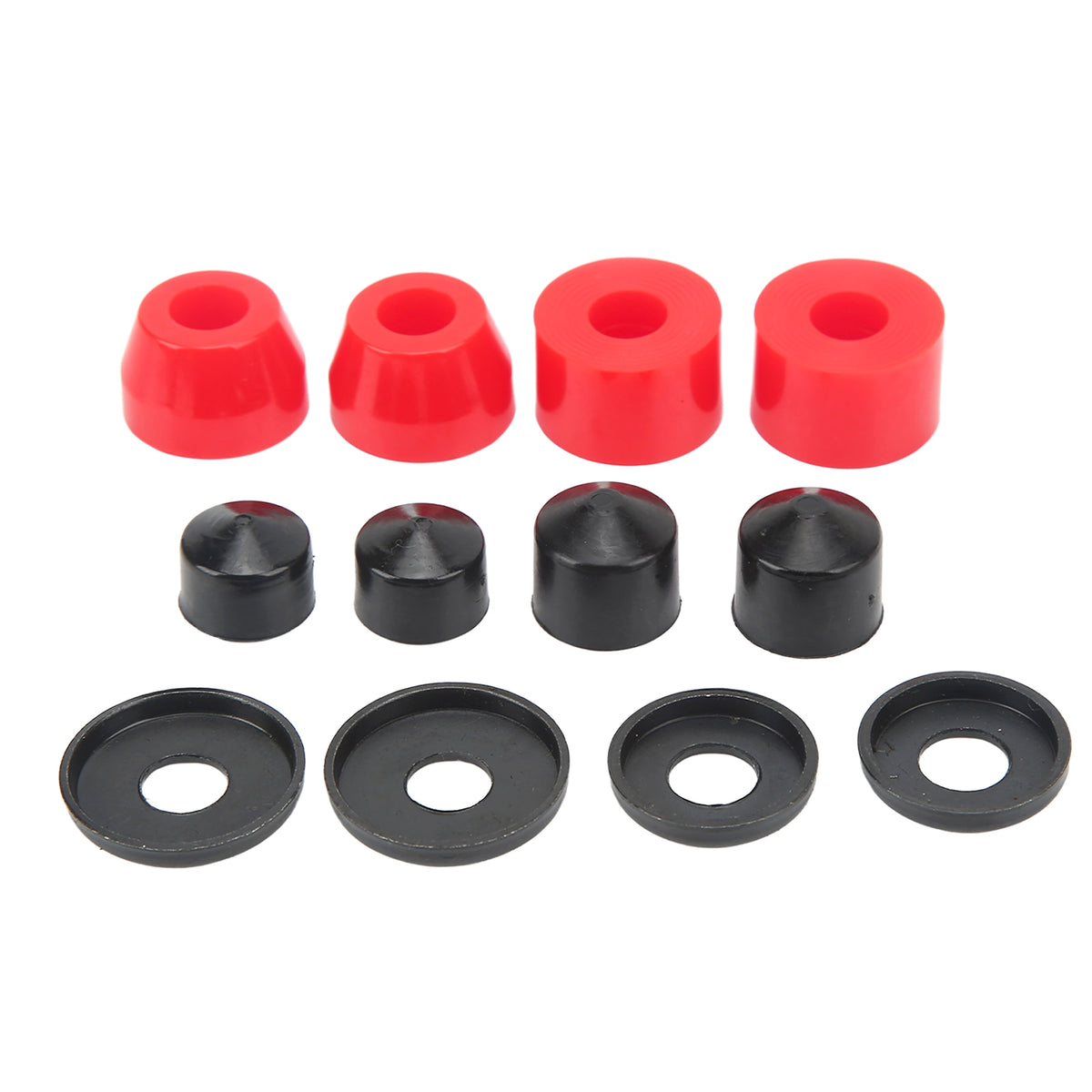 Skate Board Bushing Set PU Damping 90A Skateboard Replacement Bushings for 4 Wheel Skateboard Red - enhanced image 1