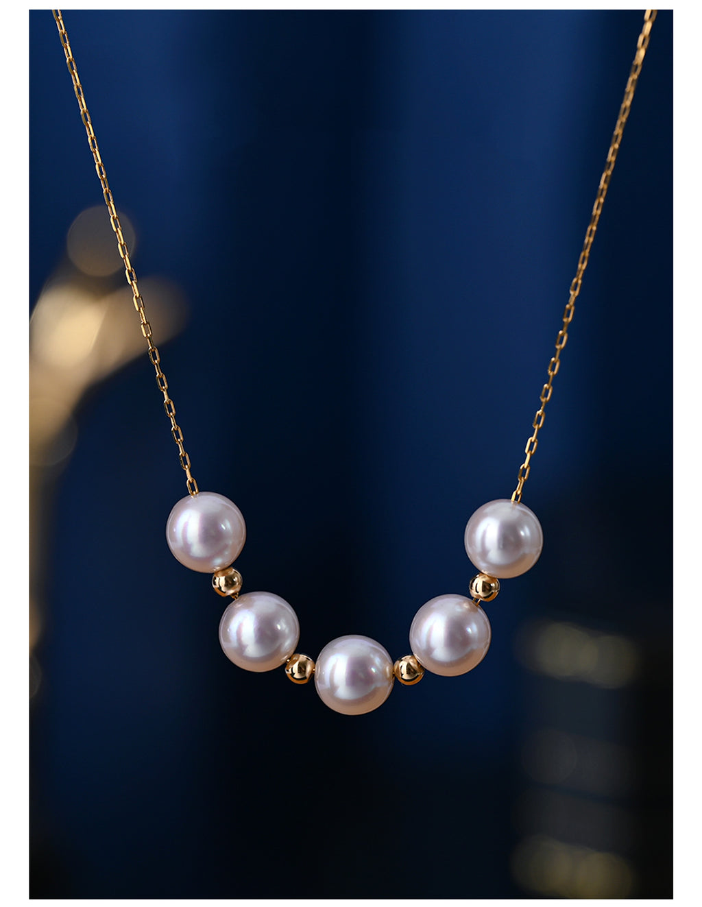 Radiant Pearl 18K Gold Adjustable Necklace - enhanced image 1