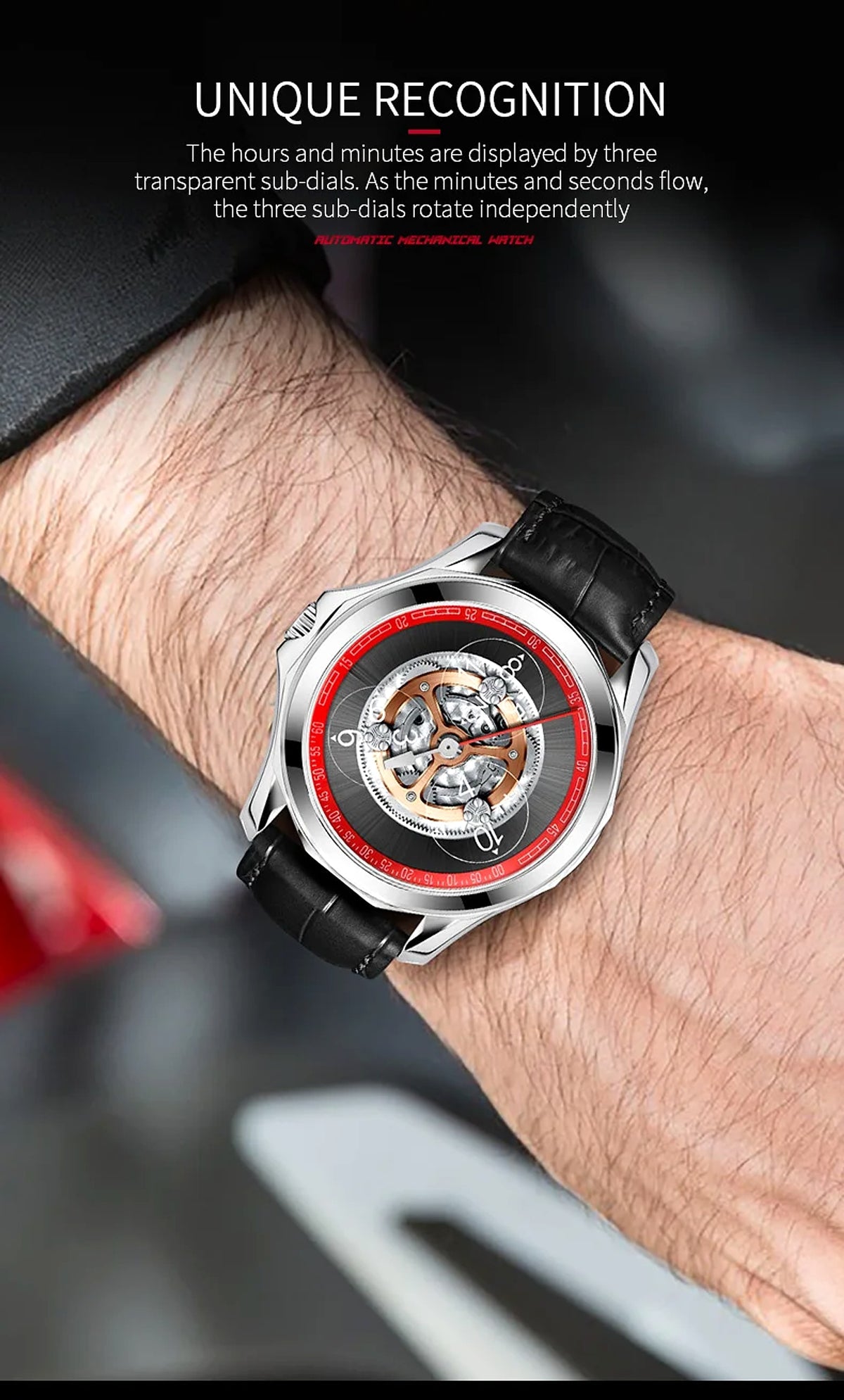 Small Watch Men's Automatic Hollow Mechanical Watch – Precision Craftsmanship - enhanced image 1