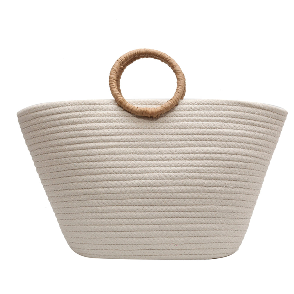 SolunaWeave™ – Beachline Square Straw Tote - enhanced image 1