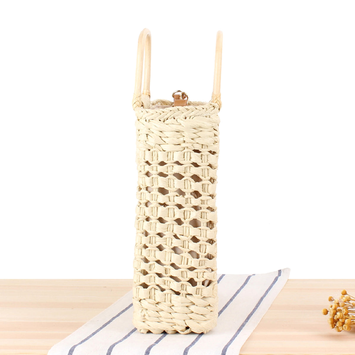 SolunaWeave™ – Hollow Breeze Straw Tote - enhanced image 1