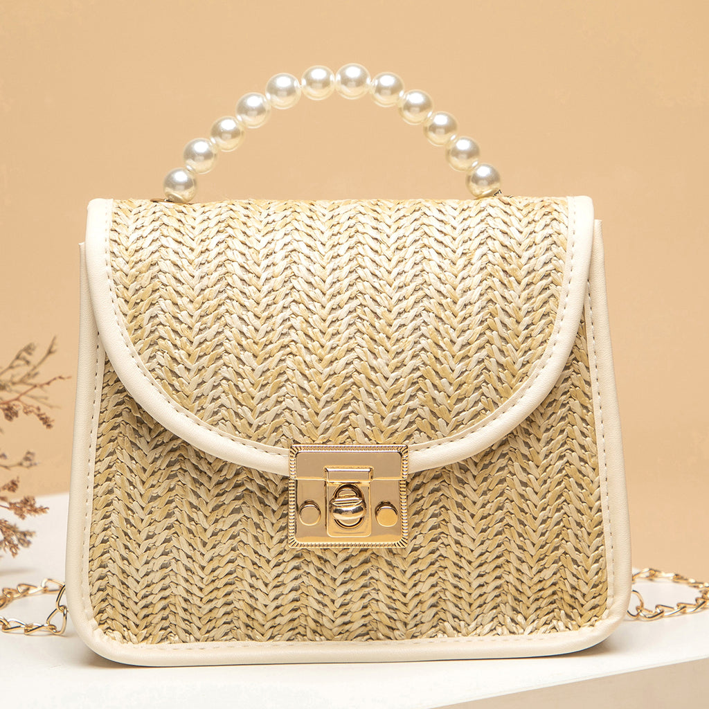 SolunaWeave™ – Petite Pearl Straw Bag - enhanced image 1