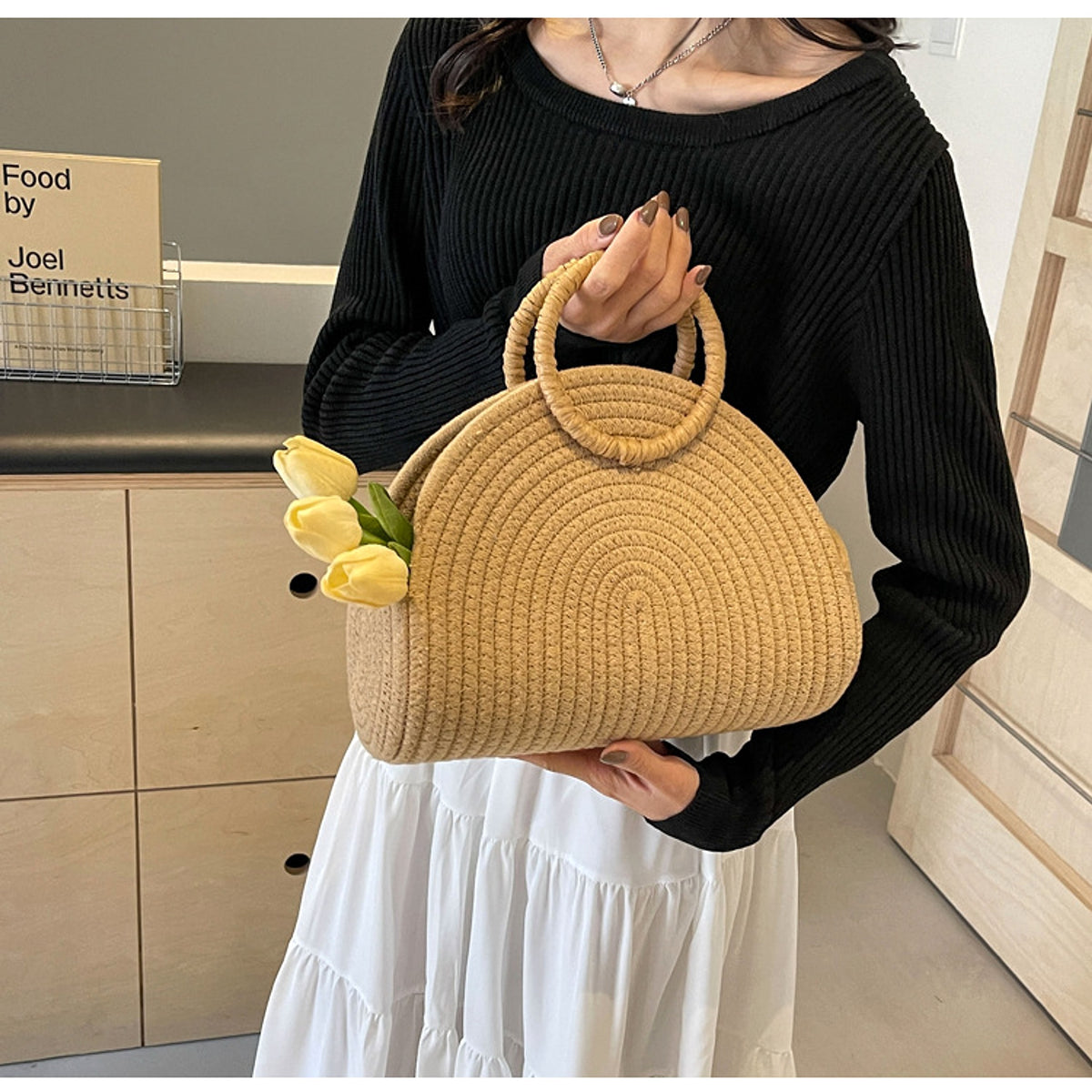 SolunaWeave™ – Tulip Shell Handbag - enhanced image 1