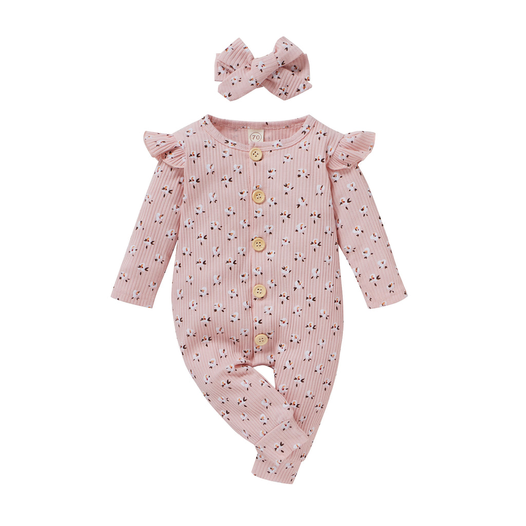 StripeNest™ – Two-Tone Cotton Romper for Babies & Toddlers - enhanced image 1