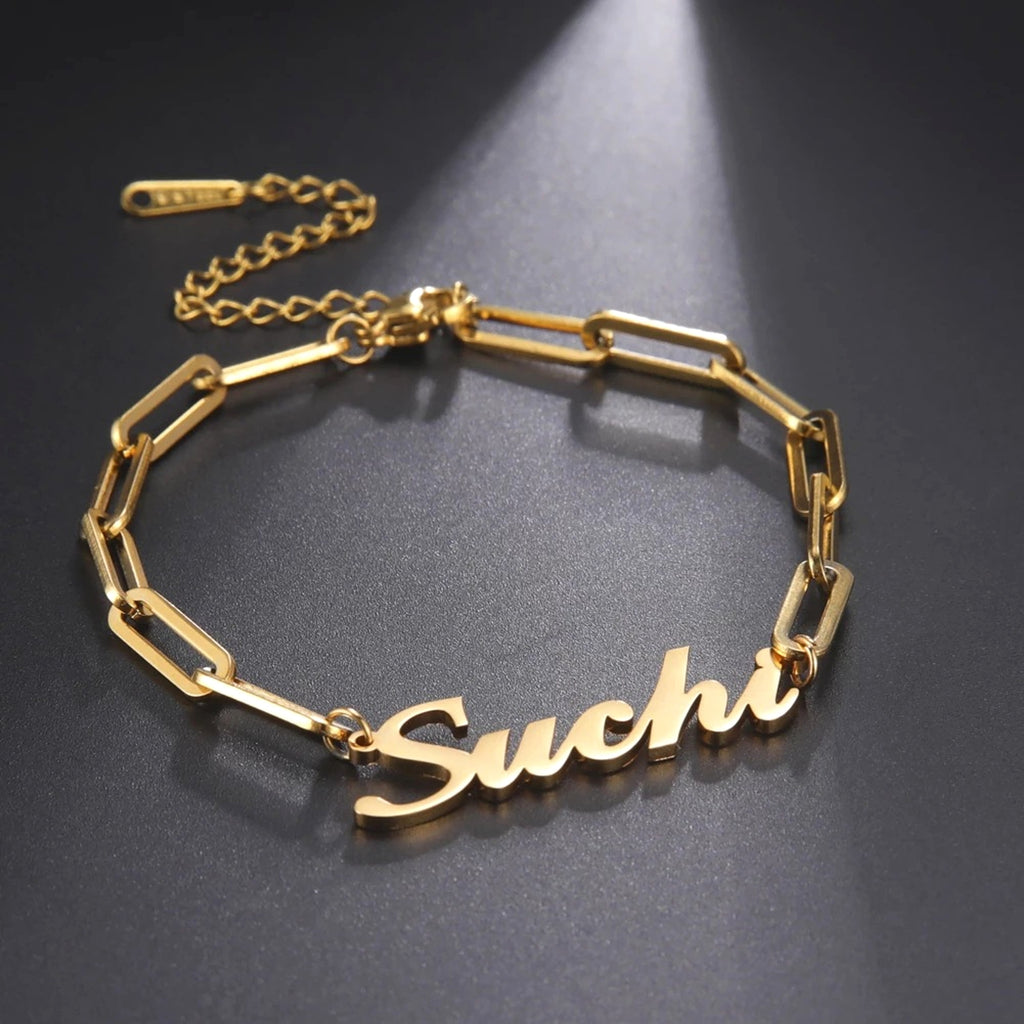 Stylish Stainless Steel Square Chain Bracelet – Modern & Minimalist Design - enhanced image 1