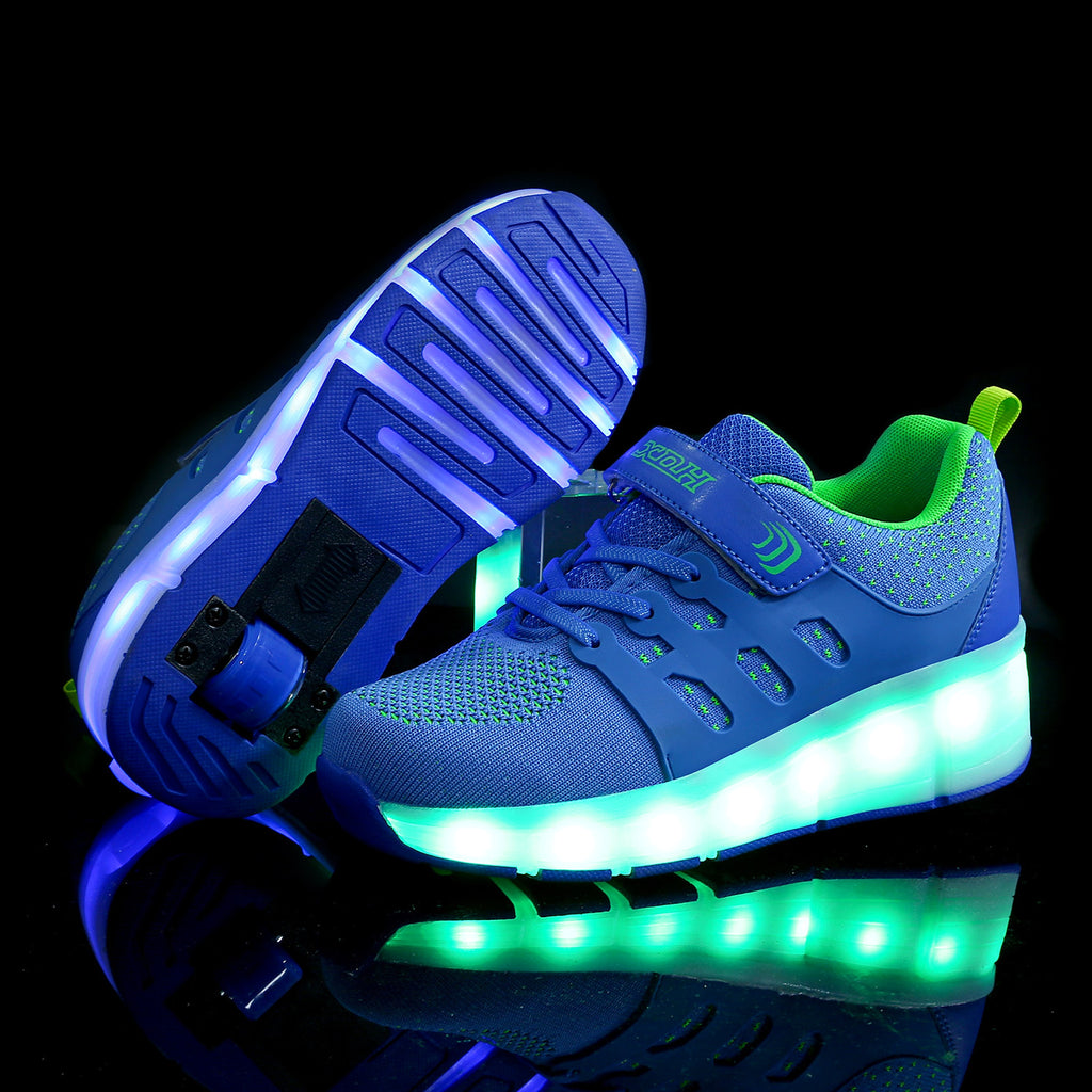 Switch Charging LED Light Children Adult Roller Skates Ultralight Wheel Shoes - enhanced image 1