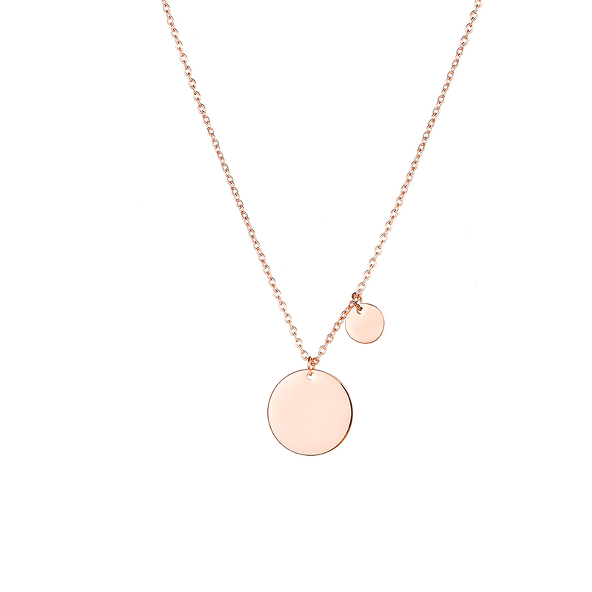 Minimalist Titanium Steel Necklace – Rose Gold Clavicle Chain - enhanced image 1