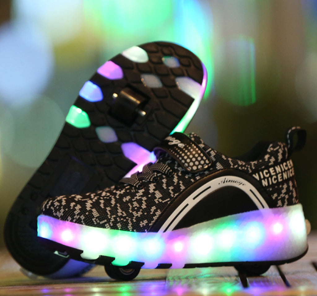 Ultra-light Luminous And Rechargeable Roller Skates - enhanced image 1