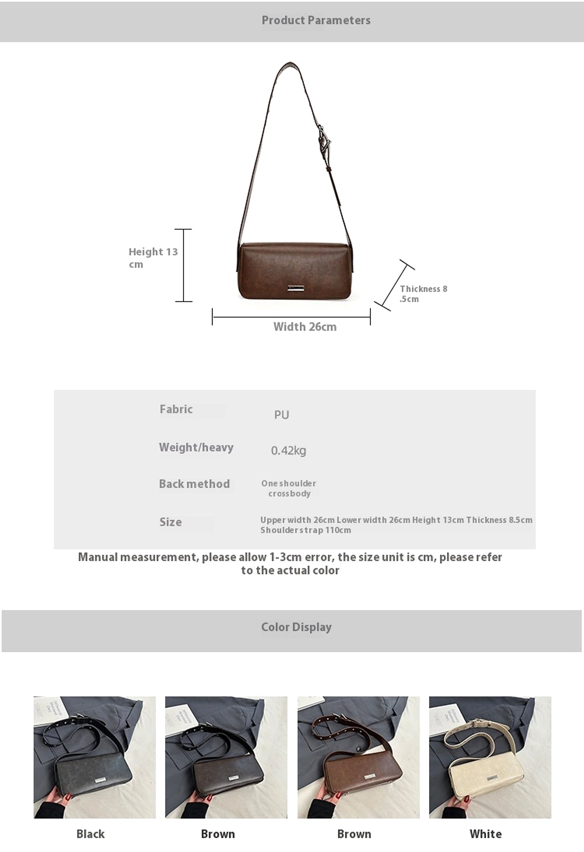 UrbanEase™ – Nylon Baguette Bag - enhanced image 1