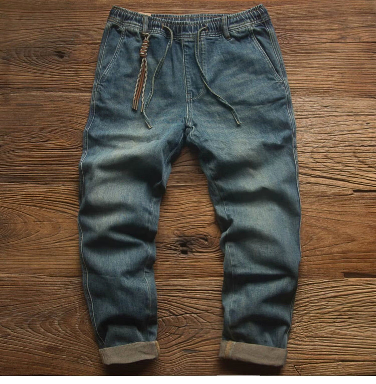 UrbanFlex Denim Joggers – Haute Edition 25 - enhanced image 1
