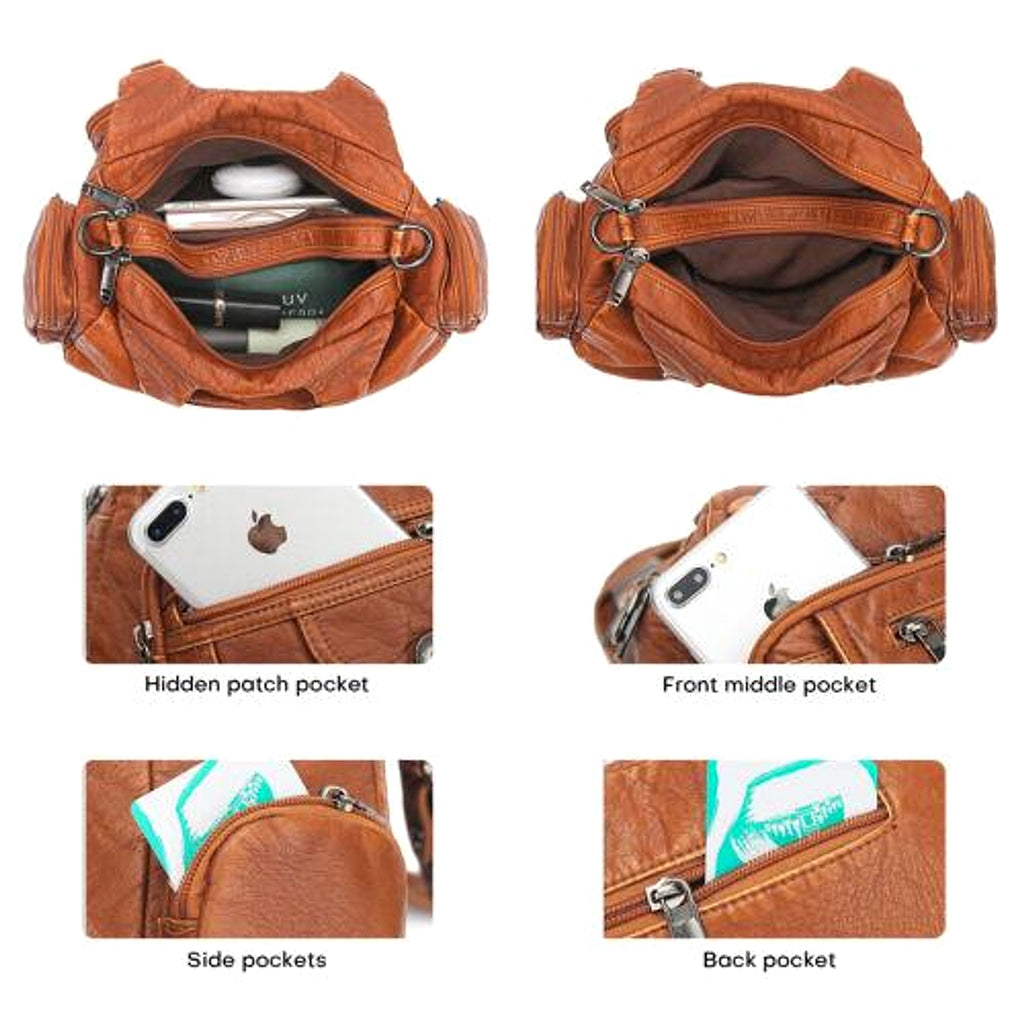 VALENZIA™ Vintage Leather Canvas Bag - enhanced image 1
