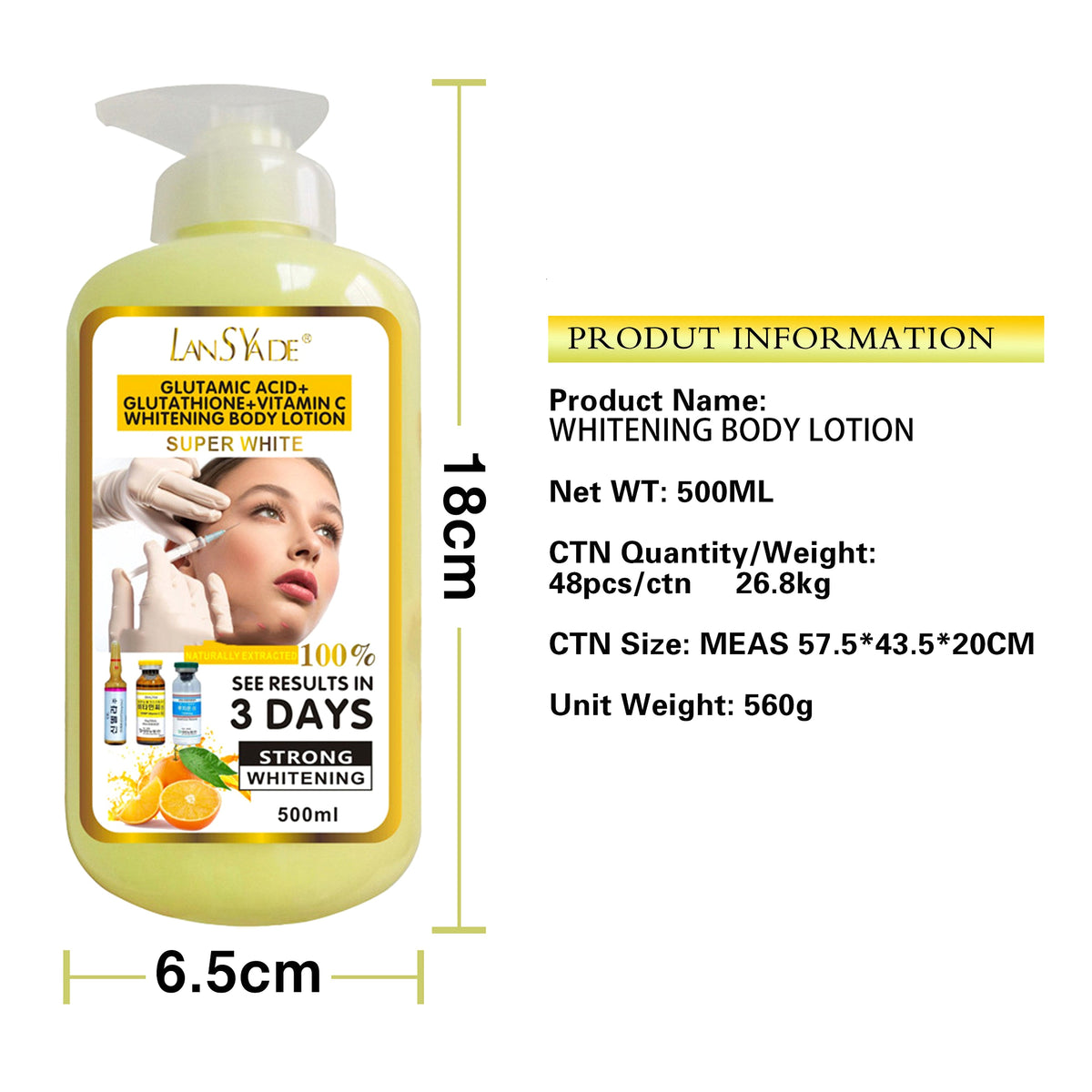 VC Glutathione Body Lotion – Even-Toned & Deeply Hydrated Skin - enhanced image 1