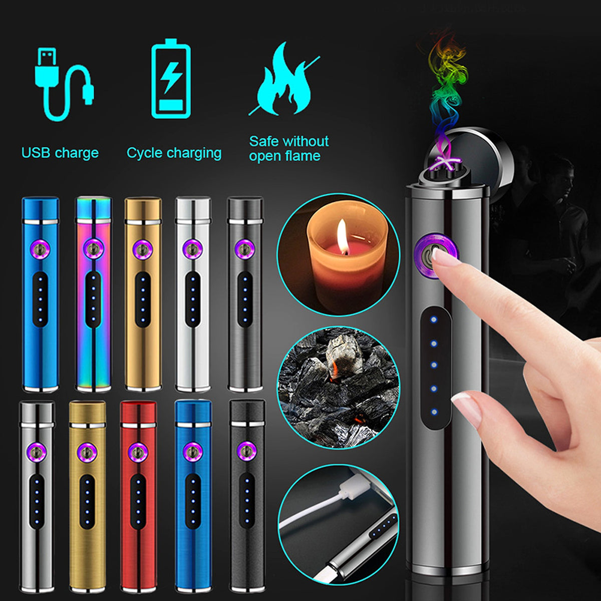 VoltFlame™ – Electric Dual Plasma Lighter | USB Rechargeable & Windproof - enhanced image 1