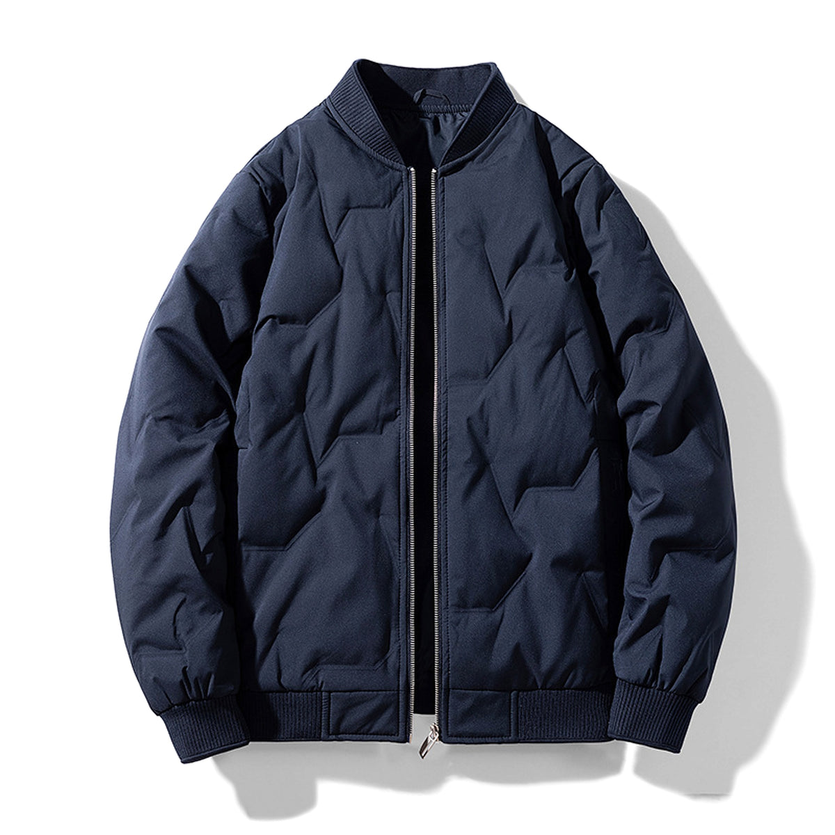 A. White Duck Down Thickened Warm Trendy Winter Men JACKET - enhanced image 1