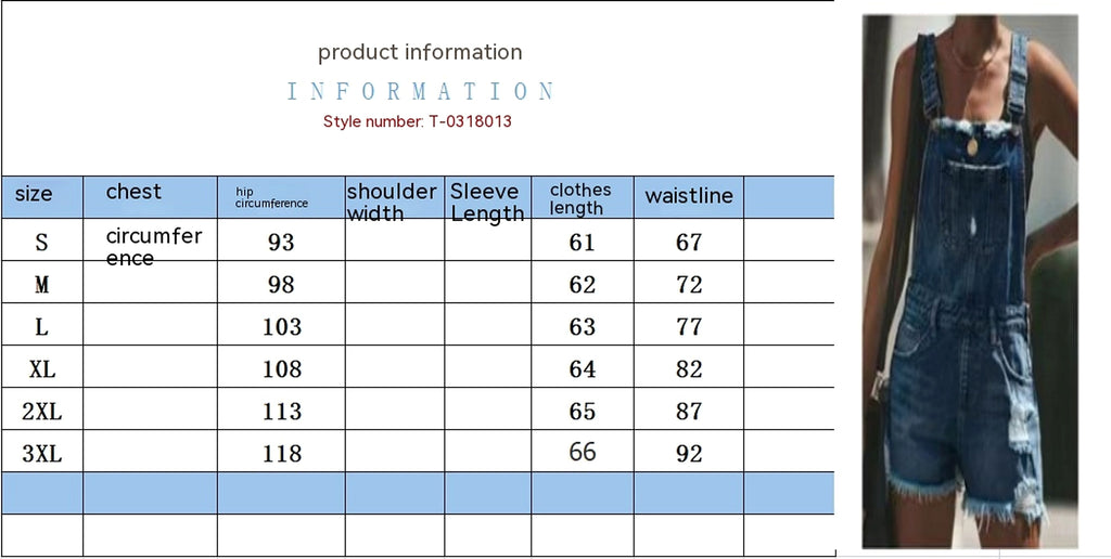 Women Casual Suspender Trousers Jeans - enhanced image 1