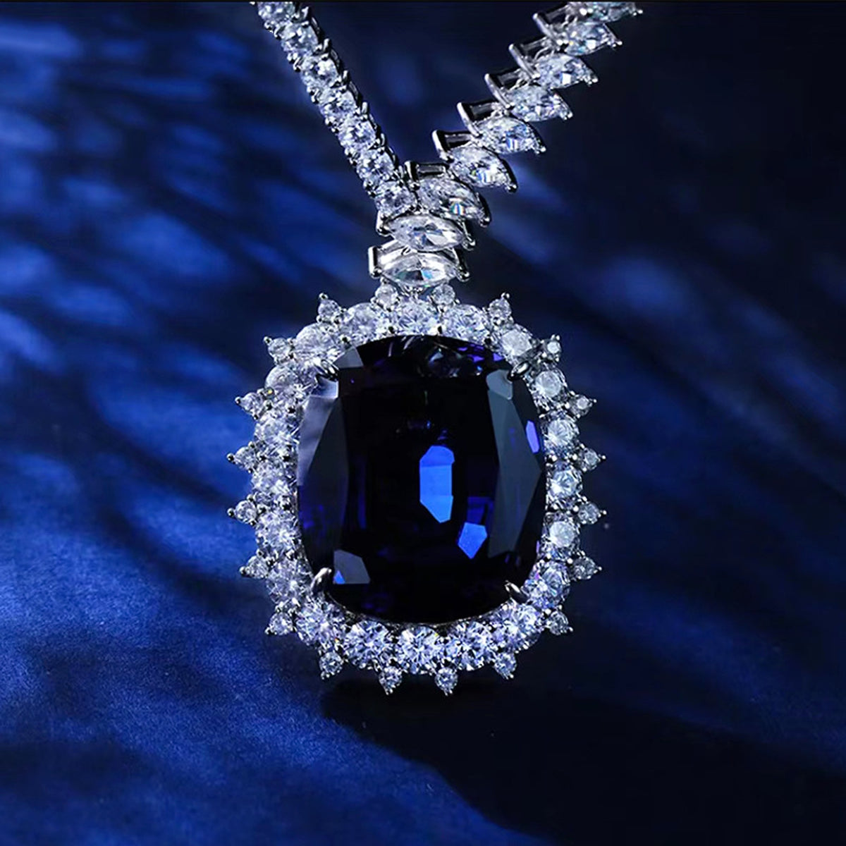 LuxeJewels™ – Royal Blue Ice Necklace - enhanced image 1