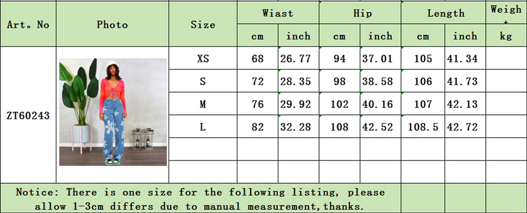 Women's Fashionable Simple Printed Straight Jeans - enhanced image 1