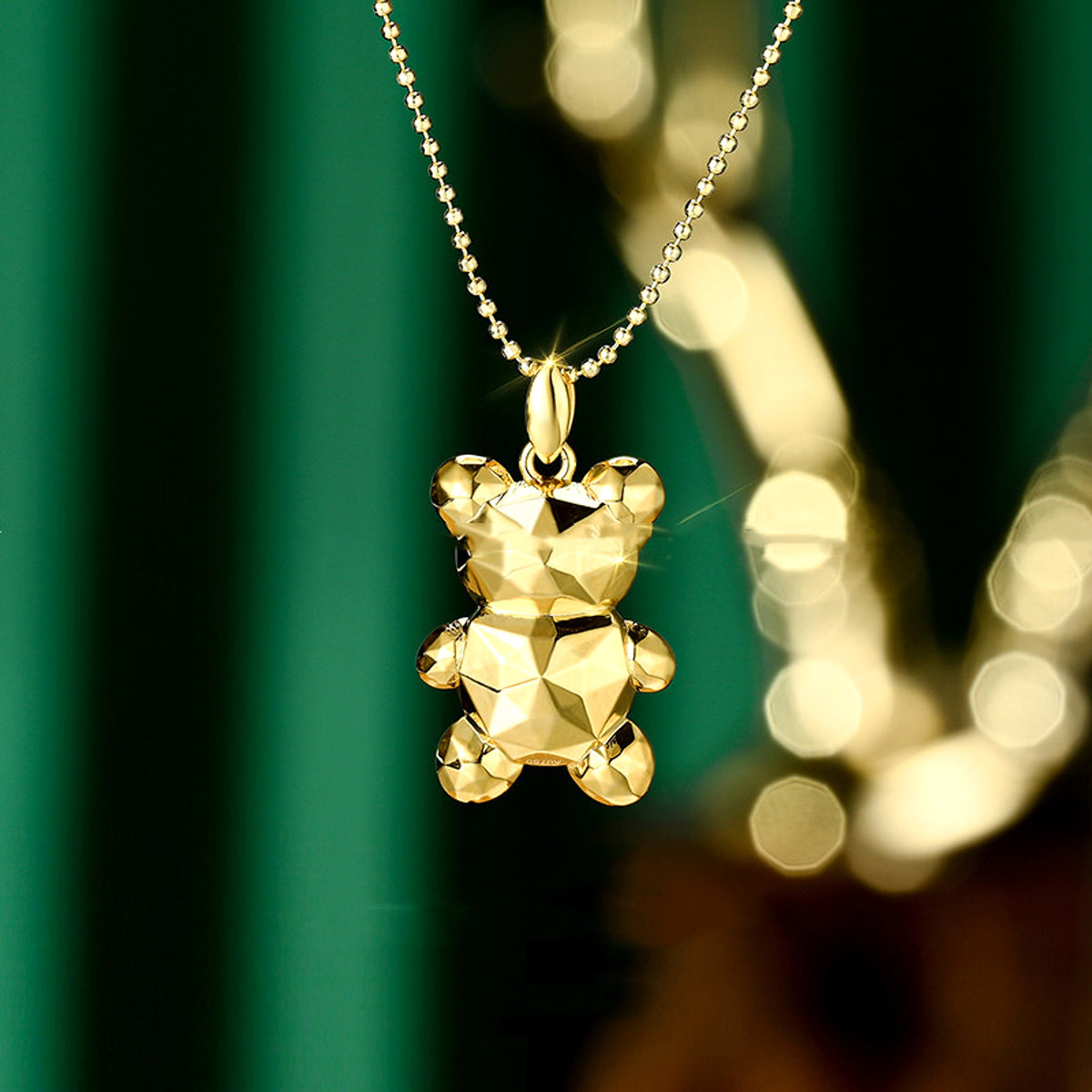 Women's Golden Bear Pendant - enhanced image 1