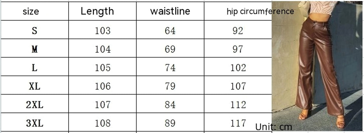 Women's High Elastic PU Leather Pants (Jeans) - enhanced image 1